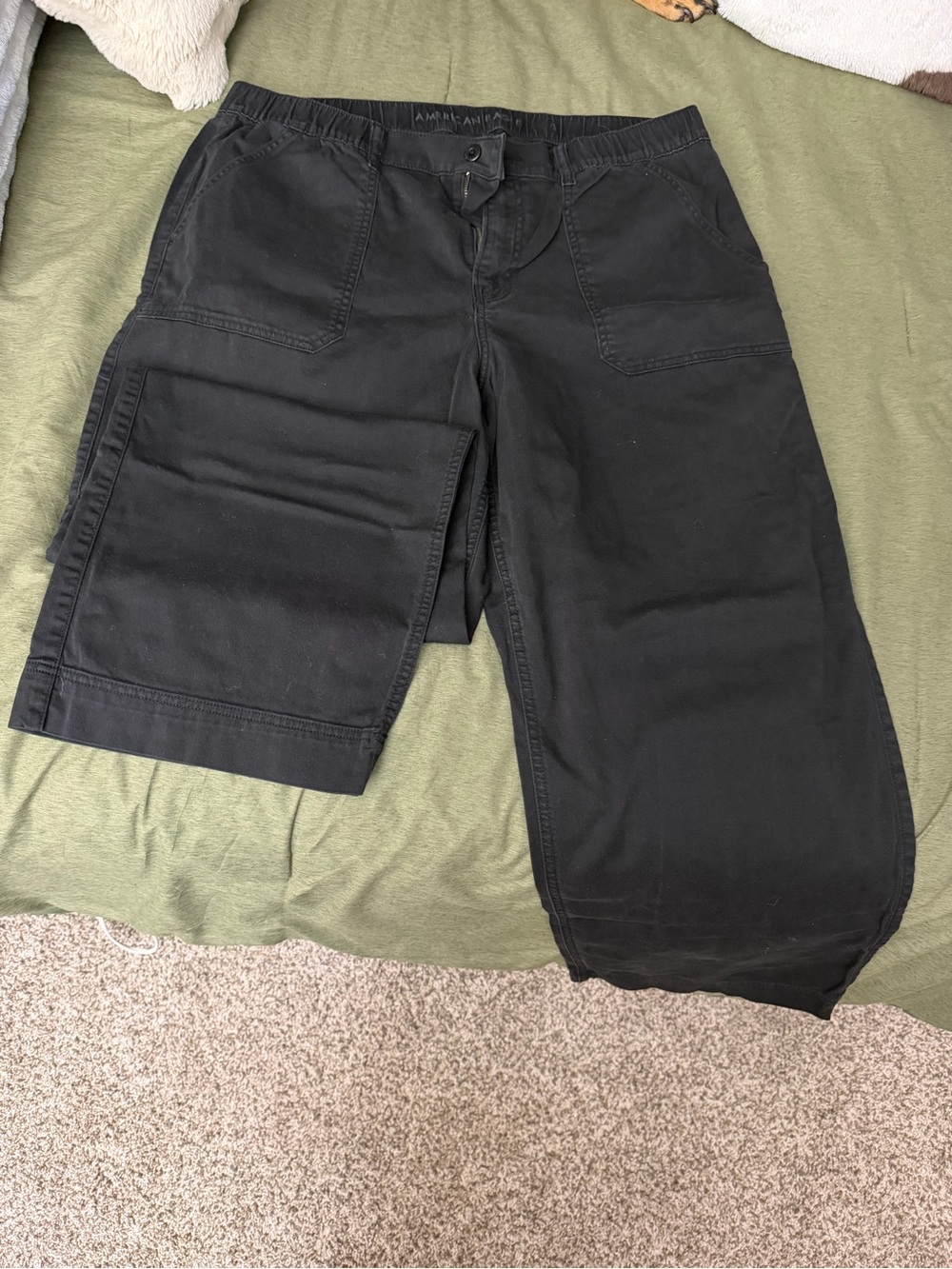 American Eagle Outfitters Black Cargo Shorts